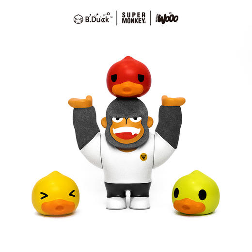 B.Duck小黄鸭 x 超级猩猩 x HIDDEN WOOO 三方联名系列 举高高 限量潮玩吊卡 商品图10