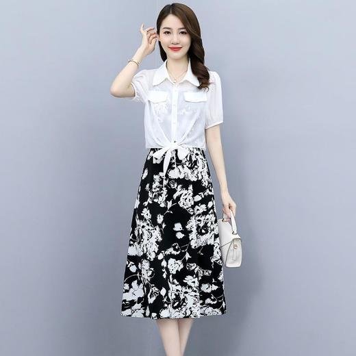 【预订·最迟6天发货】两件套连衣裙女夏2024年新款高级感气质洋气别致独特碎花裙子套装 商品图3