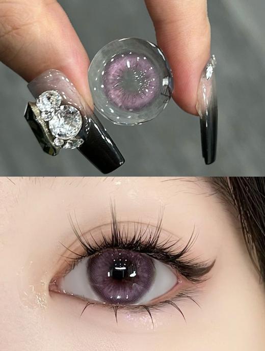 Summer baby·月抛  西红柿/天使蓝/温婉紫/香槟奶咖 14.5  【日抛&月抛双版本】显色又水光透亮的宝石彩瞳！细腻立体虹膜水光很是融瞳！国产0-800度<一副两片> 商品图3