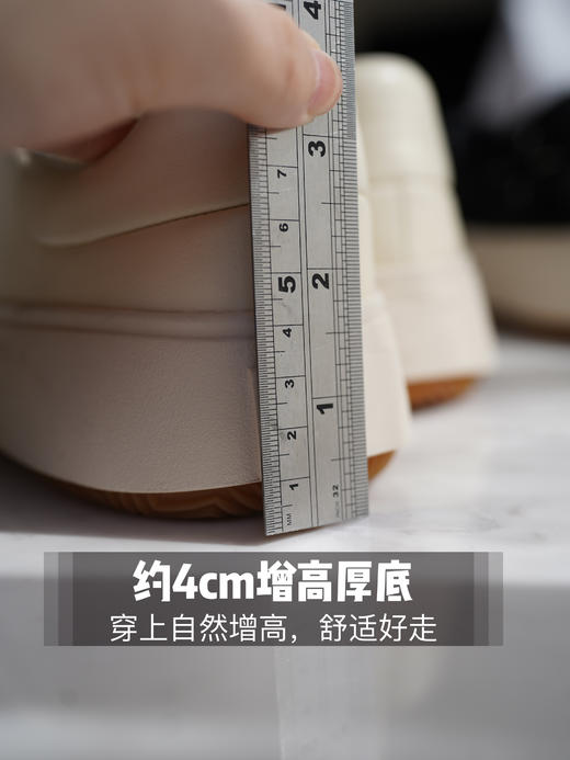 升级款魔术贴休闲鞋四季可穿 舒适好走显瘦 约4cm自然增高 羊皮鞋里垫炒鸡Q弹柔软舒适 魔术贴懒人设计一脚蹬免系鞋带 深冬加绒毛绒鞋（现货）深冬加绒休闲鞋 鞋楦优雅秀美上脚显瘦不臃肿的加绒鞋！ 商品图11