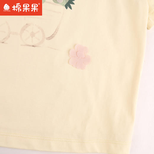 棉果果夏季新品女童纯棉短袖T恤M222140224232 商品图4