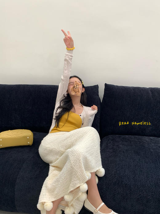 Read Nameless /陪朋友产检穿的姜黄吊带+球球裙 商品图9