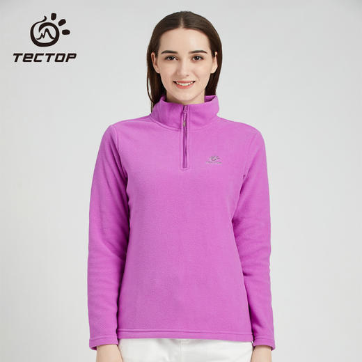 【55秒杀】tectop探拓情侣款抓绒衣秋冬摇粒绒半开衫户外保暖上衣 商品图6
