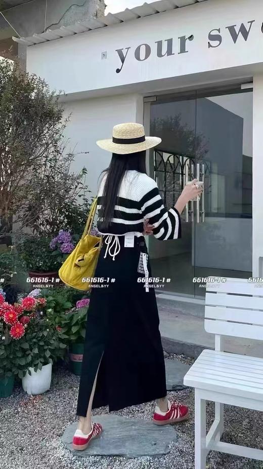 【喜出】高弹气质款~7722 牛仔高弹后开叉半裙春秋-喜出 商品图1