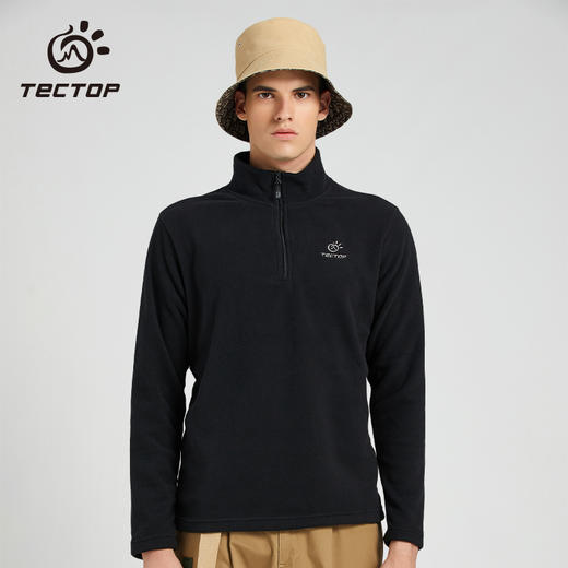 【55秒杀】tectop探拓情侣款抓绒衣秋冬摇粒绒半开衫户外保暖上衣 商品图2