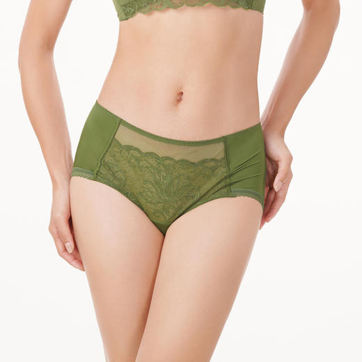 都市丽人舒软挺塑轻塑塑身内裤女蕾丝+双拉塑身无塑身平角内裤LP49B3 商品图3