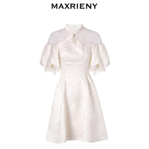 【商场同款】MAXRIENY新中式宫廷风蕾丝镂空礼裙连衣裙春(货号:MC88DR061) 商品图4