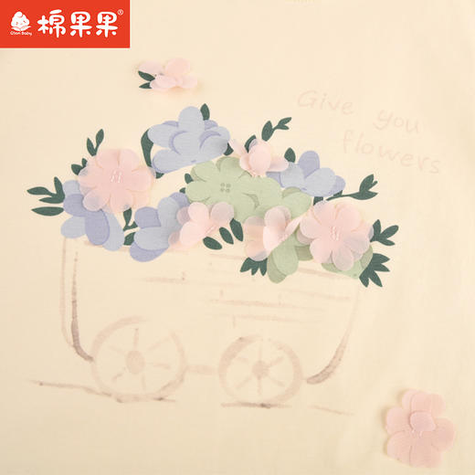 棉果果夏季新品女童纯棉短袖T恤M222140224232 商品图5