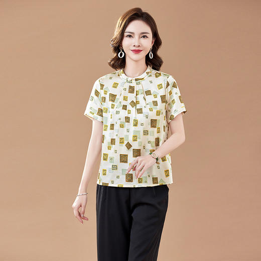 TC 210412重磅真丝衬衫桑蚕丝小衫洋气显瘦上衣 商品图1