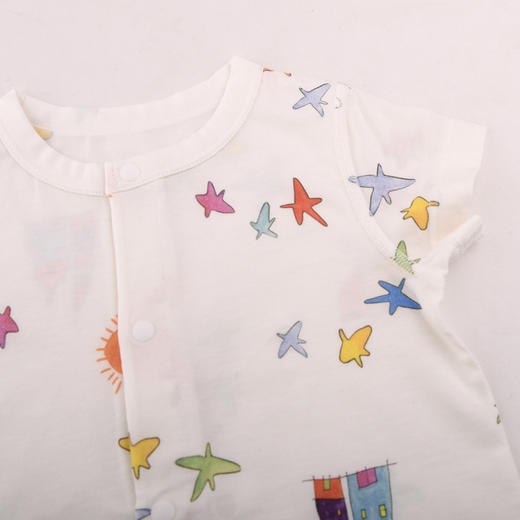 棉果果夏季新品5A抗菌莫代尔对开连体衣M201722424384 商品图1