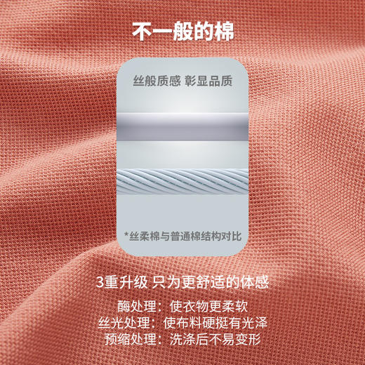 Threegun三枪 【丝光棉珠地】翻领短袖女士T恤上衣-10508A011 商品图9
