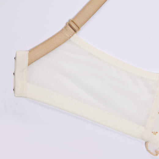 都市丽人少女三步优选少女内衣内衣女蕾丝文胸B杯适穿3/4杯薄款无钢圈三排扣BB42F4 商品图7