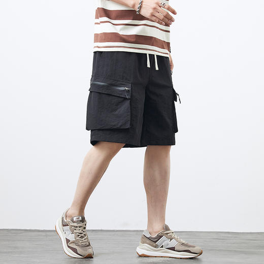 【Q】【新款DYF】大依优型大码工装五分裤大号裤子弹力透气加肥加大夏季松紧腰宽松运动短裤沙滩裤 商品图2