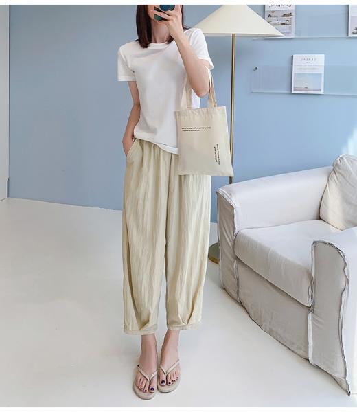 汐屋夏季爆品！6色凉感垂坠清凉透气VV花苞裤 商品图4