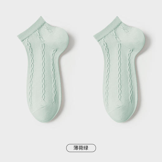 都市丽人简约系列船袜女高含棉袜子中厚船袜LC4DA5 商品图3