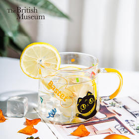 大英博物馆 盖亚·安德森猫和她的朋友们系列 萌猫 带盖玻璃杯 生日礼物 伴手礼盒