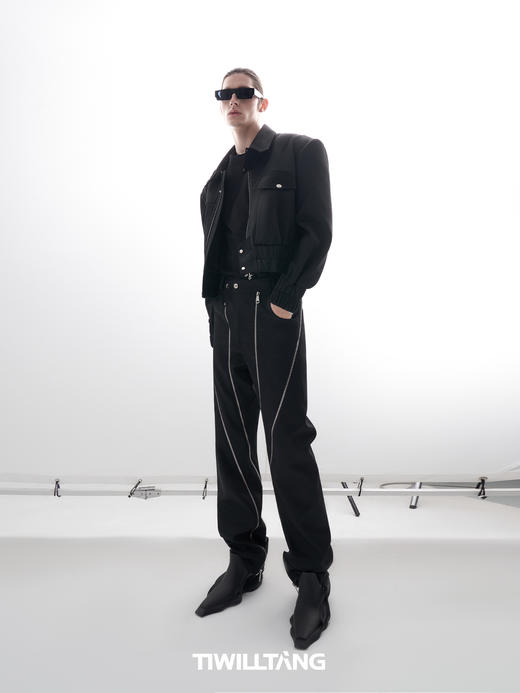 TIWILLTANG启世录 EXTENSION X型门襟休闲拉链长裤修身 商品图3