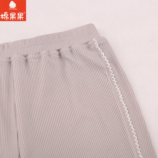 棉果果夏季新品女童提花针织七分裤M222201224243 商品图2