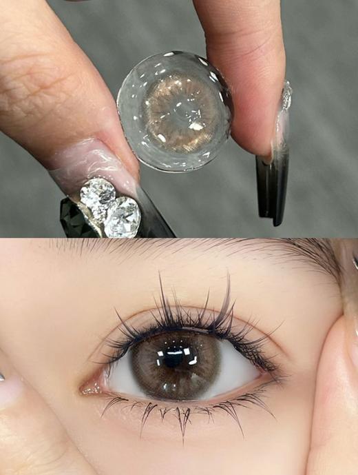 Summer baby·月抛  西红柿/天使蓝/温婉紫/香槟奶咖 14.5  【日抛&月抛双版本】显色又水光透亮的宝石彩瞳！细腻立体虹膜水光很是融瞳！国产0-800度<一副两片> 商品图4