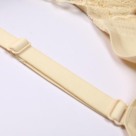 都市丽人B杯常规内衣聚拢升杯加厚蕾丝四排扣无钢圈3/4杯常规文胸YB45A2 商品图5