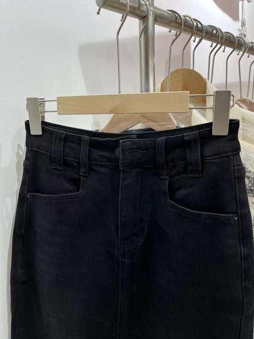 【喜出】高弹气质款~7722 牛仔高弹后开叉半裙春秋-喜出 商品图2