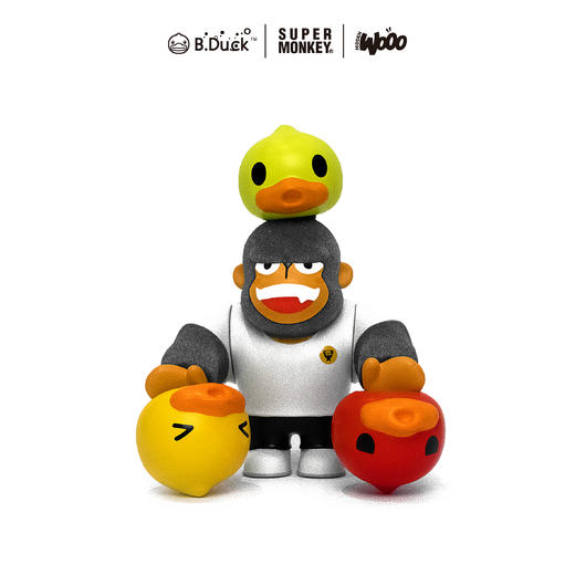 B.Duck小黄鸭 x 超级猩猩 x HIDDEN WOOO 三方联名系列 举高高 限量潮玩吊卡 商品图7
