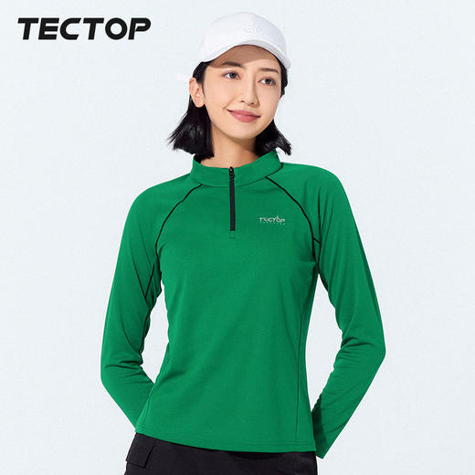 【48.8秒杀】探拓户外速干衣长袖T恤秋冬新款登山立领健身跑步运动上衣男女 商品图6