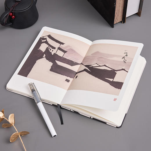 吴冠中 馆藏 大宅 春归何处 都市之恋系列 方形 长方形 口袋本铜板纸 道林纸 笔记本 商品图3