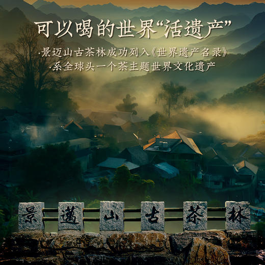 澜沧古茶2024年第十二代景迈0085景迈山古树普洱茶熟茶大饼357g 商品图1