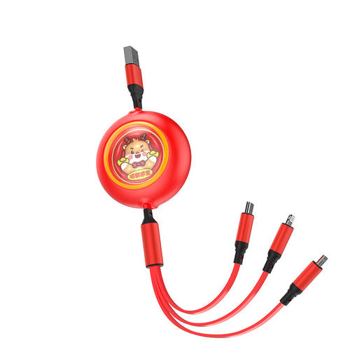 沃品（WOPOW）太空舱伸缩快充一拖三数据线  LC027 商品图1