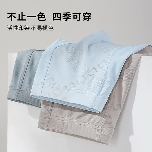 雅黛俪男士内裤5A级抑菌无痕一片式轻薄透气柔软高弹冰丝3条装 商品图4