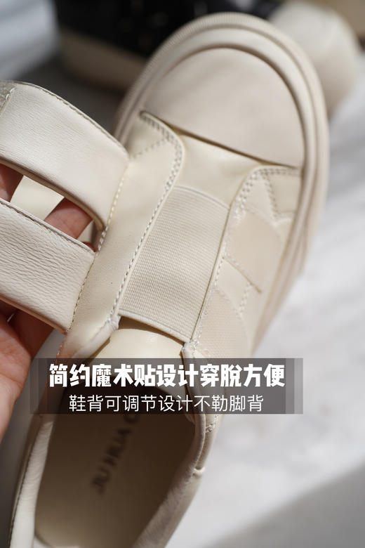 升级款魔术贴休闲鞋四季可穿 舒适好走显瘦 约4cm自然增高 羊皮鞋里垫炒鸡Q弹柔软舒适 魔术贴懒人设计一脚蹬免系鞋带 深冬加绒毛绒鞋（现货）深冬加绒休闲鞋 鞋楦优雅秀美上脚显瘦不臃肿的加绒鞋！ 商品图1