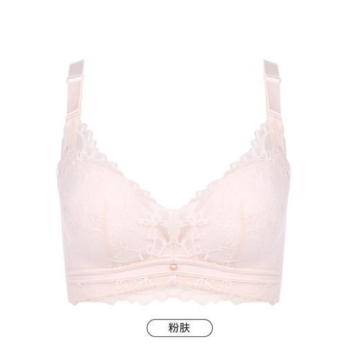 都市丽人聚拢升杯五星导流杯内衣女蕾丝文胸B杯适穿3/4杯中厚无磁内衣树脂胶圈三排扣YB4AA2 商品图9