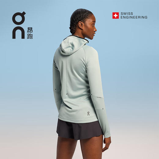 On 昂跑 Climate Zip Hoodie女款卫衣户外运动防风保暖连帽外套 商品图8