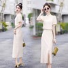 【预订·最迟6天发货】新中式连衣裙2024夏季新款气质高端两件套改良旗袍半身裙套装裙女 商品缩略图0
