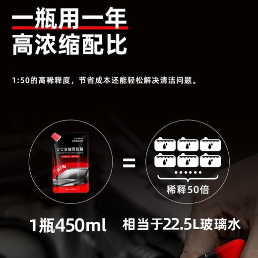 迈未（MAIWEI）洗车水蜡汽车清洁剂泡沫清洗剂 450ml 浓缩雨刮精 强力去油膜去虫胶玻璃清洗剂 0°玻璃水 商品图7