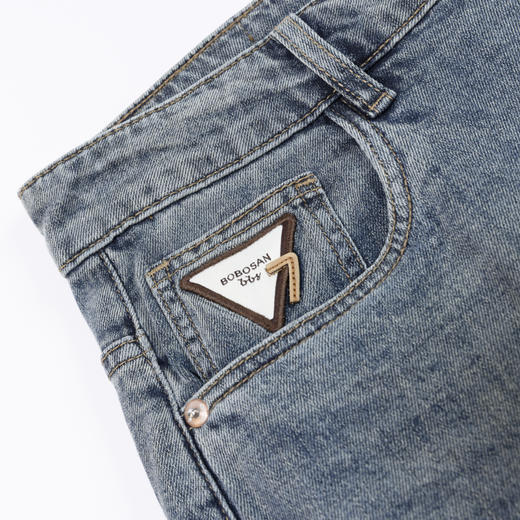 【断码清仓】HX 夏季水洗萝卜牛仔九分裤S210420025101 商品图4