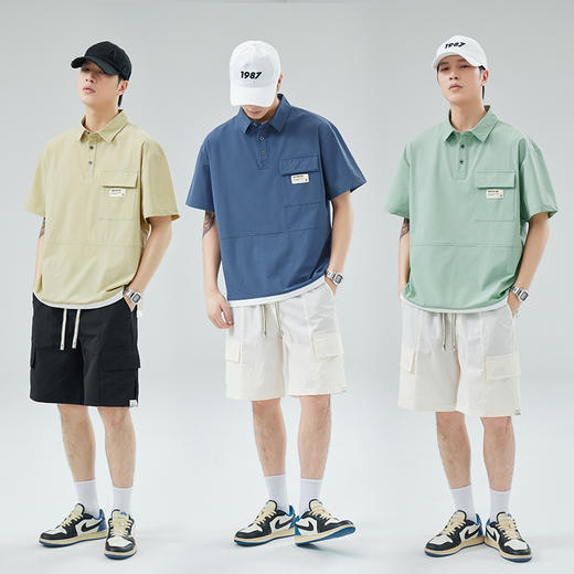 【冰丝弹力】【新款DYY】大依优型大码男装短袖Polo衫翻领加肥加大休闲肥佬男上衣夏季半袖胖子潮款 商品图2