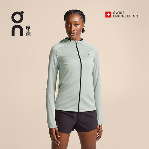 On 昂跑 Climate Zip Hoodie女款卫衣户外运动防风保暖连帽外套 商品图6