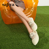Safiya/索菲娅2024春夏网面蕾丝百搭厚底懒人一脚蹬休闲鞋渔夫鞋 SF41111425 商品缩略图4