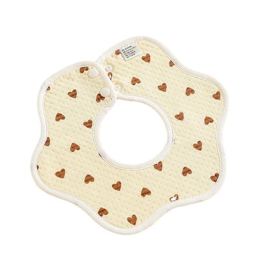 【5条装 拒绝污渍妈妈更省心！】A类 新生儿宝宝口水巾纯棉防水针织花瓣围嘴围兜双暗扣柔软吸水 商品图4