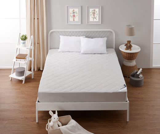 梦洁   纯棉床笠式保洁垫（灰） 商品图1