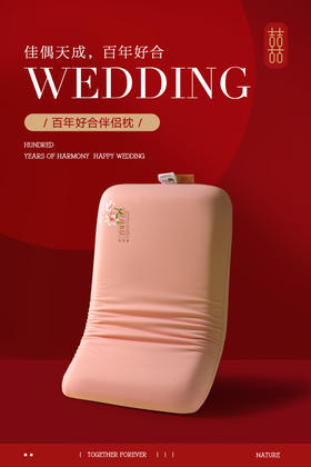 利路米婚庆最佳搭配百年好合生物基护颈枕一对礼盒装