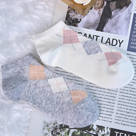 女士无骨精梳棉船袜[2412310] 商品图0