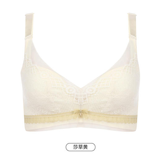都市丽人凉感小凉风内衣女蕾丝文胸BC杯适穿3/4杯薄款树脂胶圈四排扣YB42B1 商品图13
