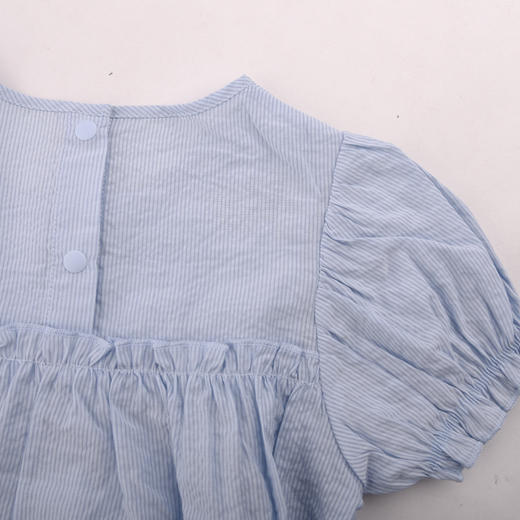 棉果果夏季新品女童抽条巴厘纱套头娃娃衫M222140224208 商品图2