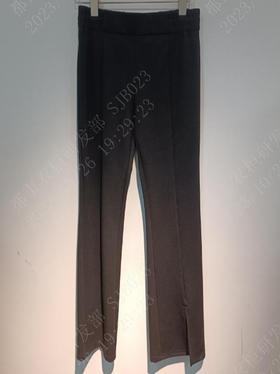 11WS下摆开叉百搭喇叭裤41230（黑） 春季 401121032105
