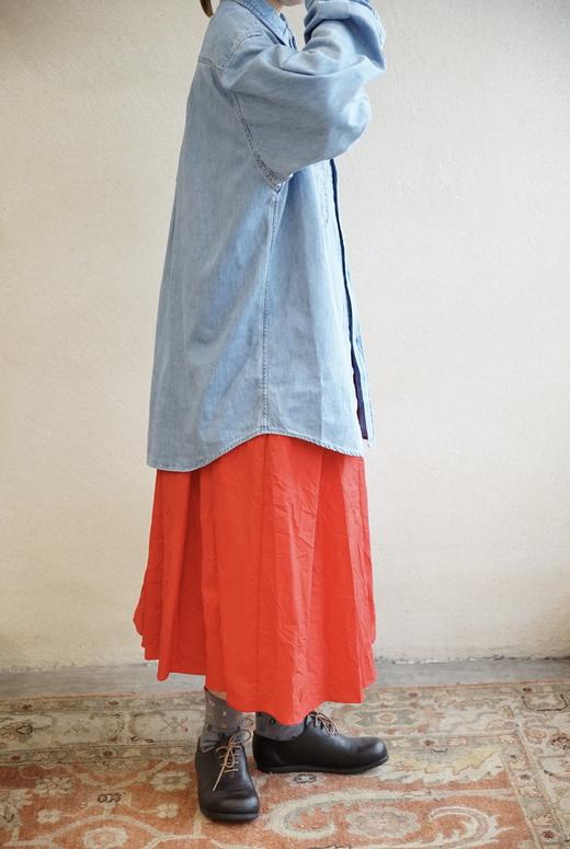 apuntob褶皱肌理棉半裙 商品图13