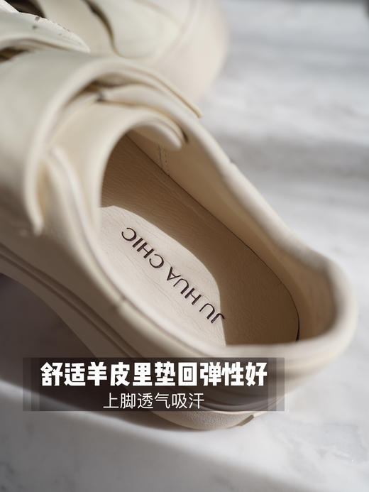 升级款魔术贴休闲鞋四季可穿 舒适好走显瘦 约4cm自然增高 羊皮鞋里垫炒鸡Q弹柔软舒适 魔术贴懒人设计一脚蹬免系鞋带 深冬加绒毛绒鞋（现货）深冬加绒休闲鞋 鞋楦优雅秀美上脚显瘦不臃肿的加绒鞋！ 商品图10