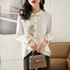 FA741W-8822新中式国风重工刺绣衬衫女春季洋气复古气质立领衬衣百搭长袖上衣 商品缩略图3